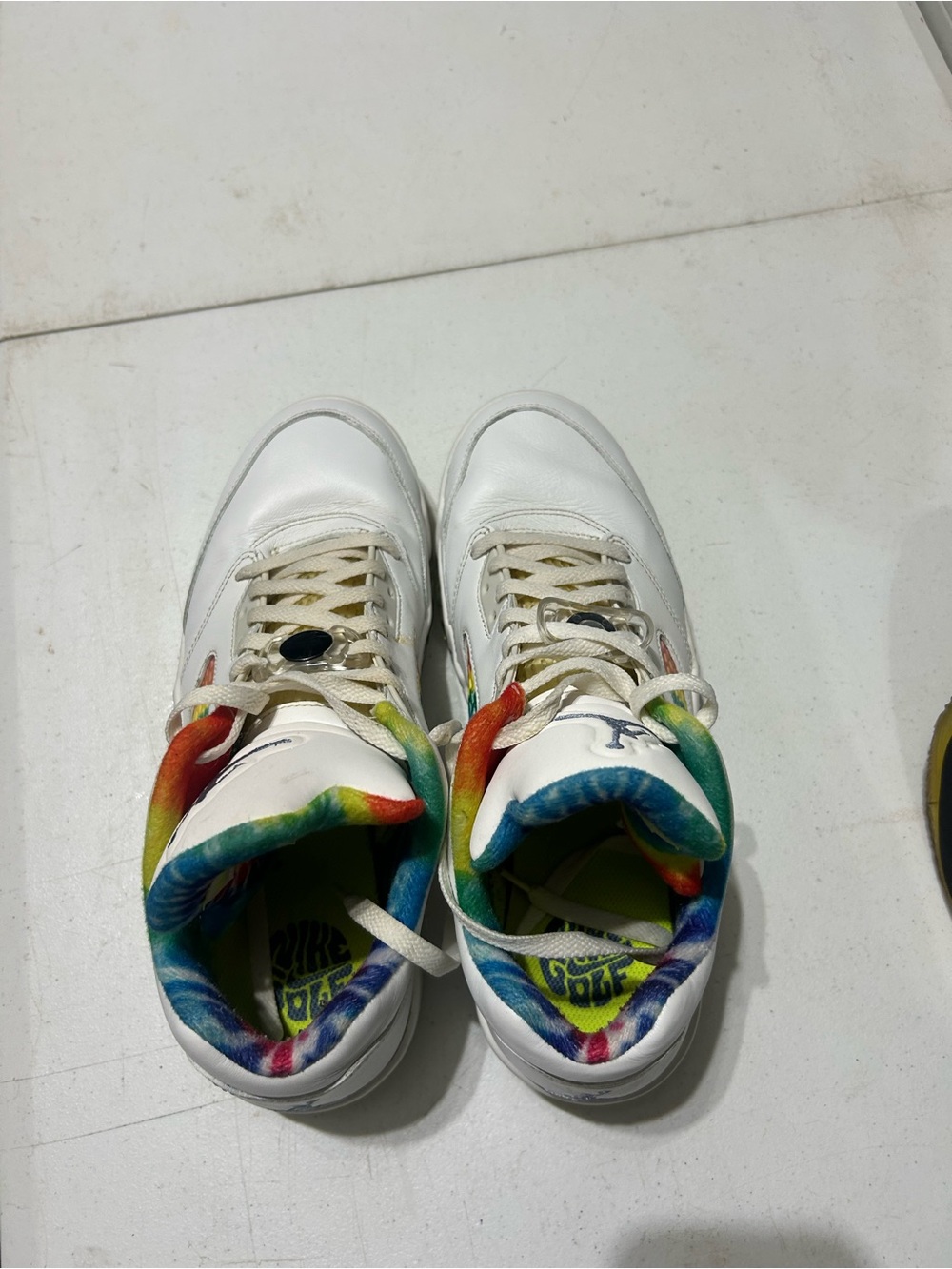 Air Jordan 5 Retro Low G Tie-Dye New Rare OG Golf Shoes Mens 12M CW4205-100 - Picture 12 of 13
